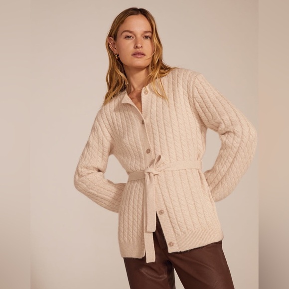 Favorite Daughter  The Ginger Belted Cardigan in Basmati - Picture 13 of 15